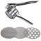ANCLLO Kartoffelpresse Edelstahl Rostfrei, Professionell Spätzlepresse, Kartoffelstampfer für Babynahrung, Gemüse, Püree - Ergonomische Griffe, 3 Austauschbare Siebeinsätze in Fein, Mittel, Grob