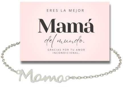 JO LACROIX Collar plata regalo para madre joyeria mamá gargantilla regalos para mama, regala joyas unica pulsera mamá