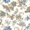 Rasch Tapete 710540 - Weiße Vliestapete mit großen Blumen in Grün, Beige und Blau aus der Kollektion Sophia - 10,05m x 0,53m (LxB)