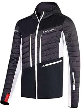 Black Crevice Herren Skitourenjacke, schwarz/weiß, 4XL