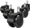 2 Inch Black Silent Stemless Caster,Office Chair Wheels Replacement Chair Casters,Furniture Casters, Replacement Swivel Chair Accessories,5pcs,150kg Capacity.