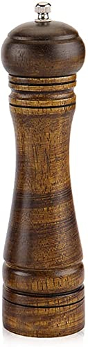 TONZN Wooden Pepper Mill Salt Factory Professional Chili Mill-5 Inch Salt Mill Salt and Pepper Mills (8 Inches)