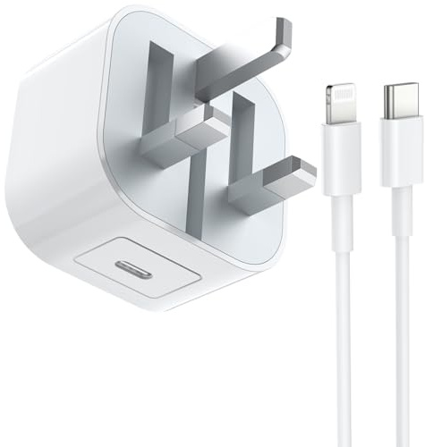iPhone Charger Fast Charge [MFi Certified] 20W PD USB C Plug UK with 2M Lightning Cable for iPhone 14/14 Pro Max/13/12/11/XS/XR/XS/8,iPad