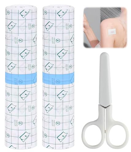 2 PCS Pansements de Douche Résistants à l'eau, Bandages transparents pour la Protection et la Guérison des Tatouages et des Blessures - pour les Sports, la Douche et la Natation (15cm x 2m)