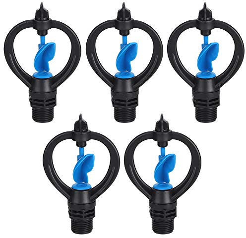 Tyenaza 5pcs Sprinkler pour Yard, g1 / 2 mâle Jardin Jardin pelouse arrosage d'eau en arrosage Outil d'irrigation par pulvérisation