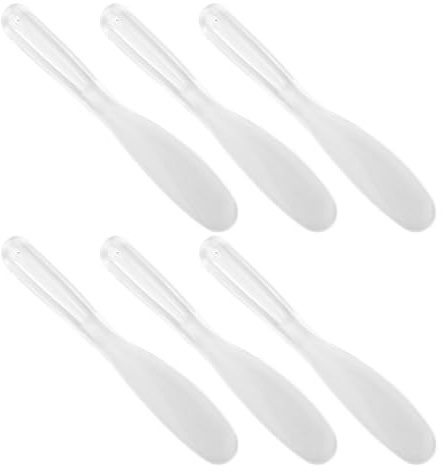 LOORGVEL Aplicador de Mascarilla Facial Transparente 6 Piezas Espátula Pequeña Reutilizable para Crema Facial y Barro Herramienta de Pincel para Mascarillas Adecuado para Cuidado Piel y