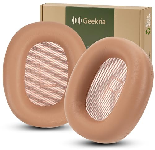 Geekria Elite Sheepskin Replacement Ear Pads for Bang & Olufsen Beoplay H100 Headphones Ear Cushions, Repair Parts (Sunset Apricot)