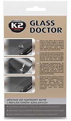 K2 Kit de réparation de Pierre de Verre - Disc Doctor - Convient également pour Les Perles de Lunettes, à Base de résine