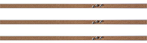 Lorell Cork Strip Bulletin Bar - 48 Width - Aluminum - 3/Bundle (49535BD)