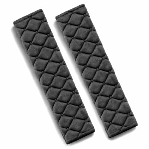 Andalus Seat Belt Cover Pad, 2 Pack Seatbelt Cushion for Car, Kids, Women, Men – Shoulder Strap Protector, Car Seatbelt Covers Accessories – Cute Auto Strap Cushion, Driving Pad (Black, 10.8 Inch)