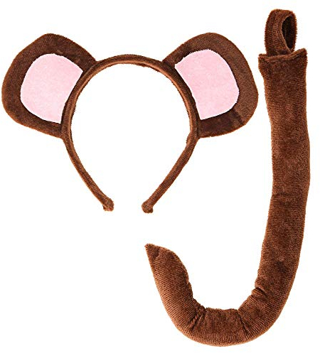 W WIDMANN MILANO Party Fashion - Verkleidungsset Affe, Ohren und Schwanz, Karneval, Mottoparty