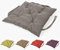 sunnypillow Stuhlkissen Outdoor, Indoor - 50 x 50 x 12 cm - Auflage für Stühle, Bänke in Haus und Garten - Sitzkissen für Paletten - Stuhlauflage, Gartenkissen für Gartenmöbel - Kissen Grau