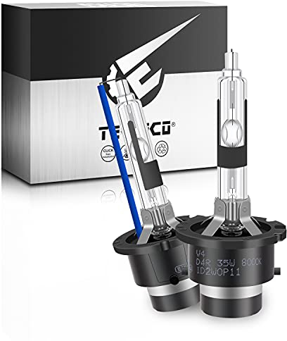 TECTICO D2R Xenon Brenner 35W 8000K Ultra Cool Blau Extreme Vision mehr Helligkeit 12V Auto HID Scheinwerfer Birne Autolampe Lampe, 2 Stücke