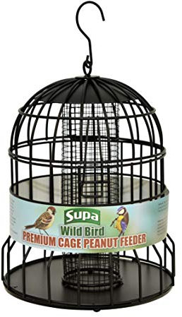 Supa Premium Wild Bird Cage Peanut Feeder, Deters Squirrels and Larger Birds Such As Doves & Pigeons