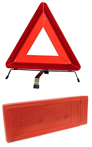 AUTOFORNITURE ITALIA Triangolo di Emergenza Europeo Sicurezza Stradale OMOLOGATI E Riflettenti Universale per Auto, Camion, Camper, FURGONI