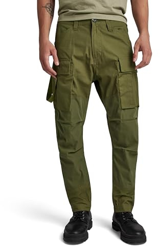 G-Star Homme Pantalon Cargo 3D Regular Tapered 2.0, Vert (shadow olive D24308-D384-B230), 33W / 32L