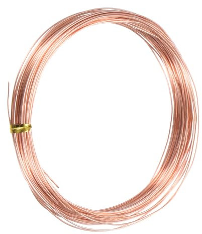 M METERXITY 99,9% Weicher Kupferdraht, 21 Gauge 49FT Reiner Kupferdraht für DIY-Basteln/Schmuckherstellung/Gartenpflanzen/Perlen, Basteldraht [0,7 mm, 15M]