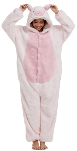 chuangminghangqi Pyjama Barboteuse Combinaison Animal Adulte Unisexe Costume Onesie Sleepwear Jumpsuit Vêtement Nuit Capuche Grenouillère Loungewear Chaud Douce Party Fête Soirée