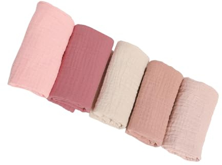 5Pcs Saliva Asciugamano Viso Asciugamani Burp Panni per il Bambino Fazzoletto Traspirante Quadrato Allattamento Asciugamano Fornitura Del Bambino Cura Del Bambino Fazzoletti