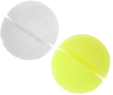GANAZONO Smorzatori di Vibrazioni Tennis 2 Pezzi Accessori Anti-Vibrazione Plastica per Racchette da Tennis per Allenamento e Competizioni Colori Bianco e Giallo