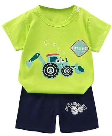 Generico Completo Bambino 2 Pezzi Body Estiva Neonato Set di Magliette Bimbo Completini e Coordinati Gentiluomo Cotone Lino Maglietta Pantaloncini Design Regalo Festivo per Ragazzi 1-4 Anni