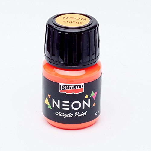 Zita's Creative Acrylfarbe neon 30ml - orange, Neonfarbe, Leuchtfarbe, Bastelfarbe, Acrylfarbe