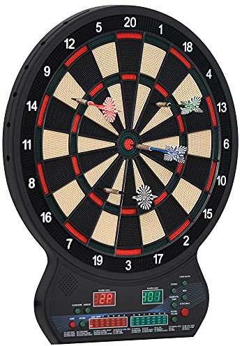 HOMCOM Electronic Hanging Dartboard, Dart Board, LED Score Set, 27 Games