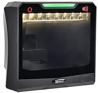 LENVII Lettore Codice a Barre Desktop,1D 2D QR Code Scanner Auto Tavolo Mani Libere,lettore barcode scanner Supporta Linux/Mac/Windows, per Negozi, Supermercati, Distributore Automatico QR Reader