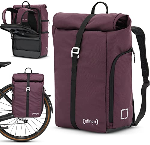 otinga® Flip V2 Fahrradtasche Rucksack [34L Volumen] für jeden Gepäckträger I Stylische Gepäckträgertasche mit Rucksack - in 7 Sekunden umgebaut I Wasserdichter Fahrradrucksack Gepäckträger
