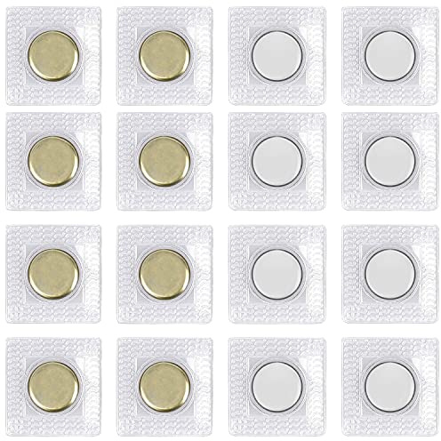 ZIOYA 26pcs Aimant a Coudre, Bouton Pression Magnétique, Fermoir Sac Magnetique, pour le Bricolage Couture Sacs à Main portefeuillesvêtements (Argent)