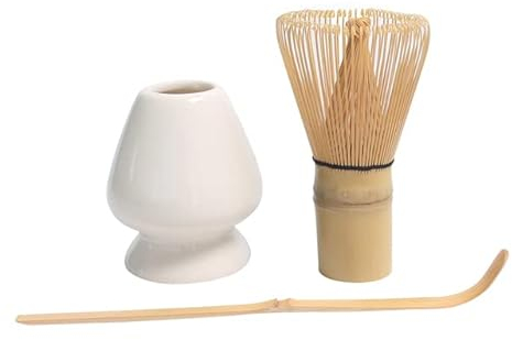 VITAU Set Matcha Frusta Cucchiaino Ciotola in Ceramica Set da tè Tradizionali Strumenti per La Preparazione del tè Accessori Regali di Compleanno