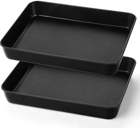Joyfair Non-Stick Stainless Steel Baking Oven Tray Set of 2, 31.7x24.8x5cm