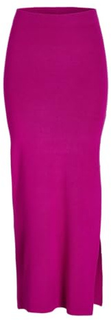 Jack & Jones Jxdahlia Jupe Longue en Tricot, Fuchsia, L Femme