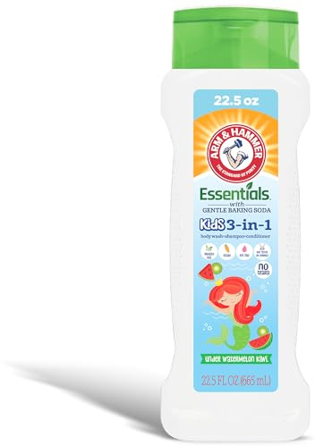 Arm & Hammer Essentials 3-in-1 Kids Watermelon Kiwi Shampoo, Conditioner and Non-Toxic Body Wash - 22.5oz