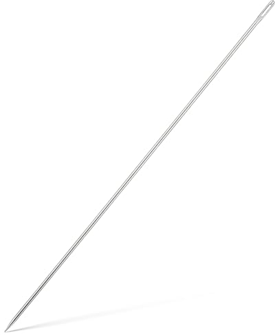 Andibro Aghi da Cucire in Acciaio Inossidabile, 30,5 cm di Lungo Aghi da Cucire a Grande Crasso 3 mm di Spessore per la Casa Tapisserie in Pelle Ricamo Moquette Il Fai Da Te