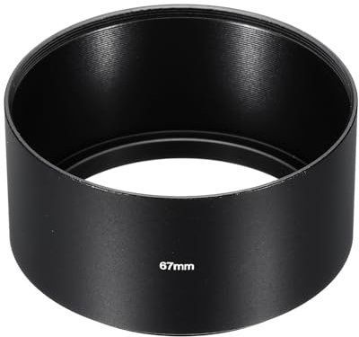 PATIKIL 67mm Paraluce, Paraluce con Superficie Opaca a Lunga Distanza Interno Antiriflesso con Panno per Pulizia per Obiettivo Fotocamera, Nero