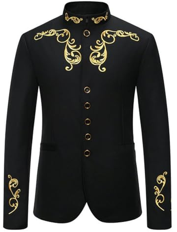 Costume da Principe da Uomo Blazer Gotico Steampunk Frack Cappotto Uomo Smoking Festa Vestito Medievale vittoriana retrò Giacca