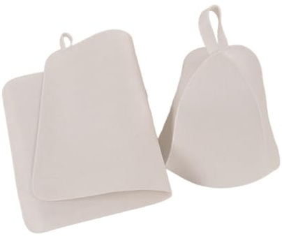 Wool Felt Sauna Set Hat Russian Pad Breathable Bath Shower Men Women Protective Hair Bathroom Accessories