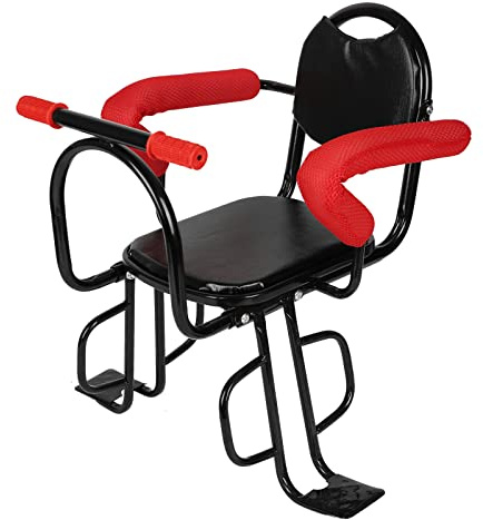 Tokenhigh Siège de vélo pour enfant - Siège arrière pour vélo d'enfant - Avec accoudoirs antidérapants - Coussinets de pédales - Charge maximale : 45 kg