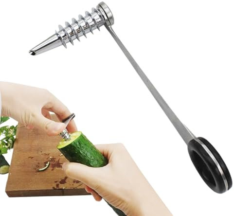 Cortador de mano de la cuchilla espiral - Cortador de patata espiral de acero inoxidable | Cortadores de rábano versátiles sin esfuerzo | Cuchillos en espiral de verduras para verduras