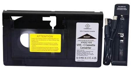Ronyme Vhs-c to VHS Cassette Adapter Tape Player Converter Device Adaptor Portable Electronics Accessories Store Cassette Converter