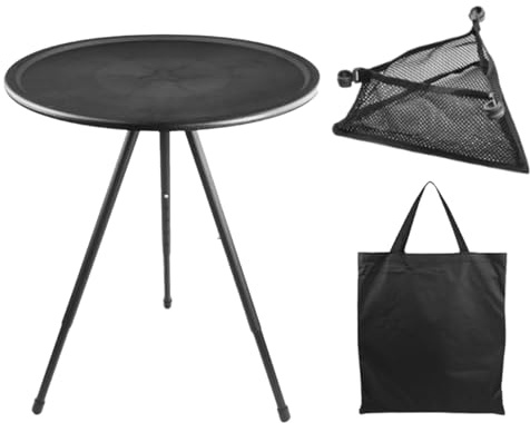 Huxibai Mesa plegable, mesa plegable de jardín, muebles de escritorio ajustables para playa, cocina, barbacoa, picnic, viajes y patio