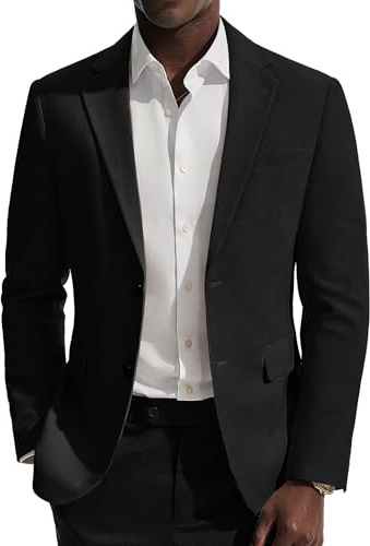 PJ PAUL JONES Mens Blazers Smart Casual Suit Jackets Linen Blazer | 2 Buttons, X-shaped, slightly elastic, double rear fork