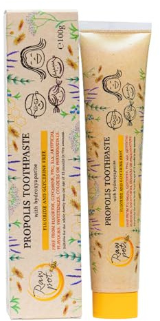 RAW POT Propolis & Hydroxyapatite Toothpaste Fluoride Free & Glycerine Free – Remineralising Tooth Enamel | Oral Microbiome Support for Adults & Kids - Natural Care for Sensitive Teeth & Gum - 100g