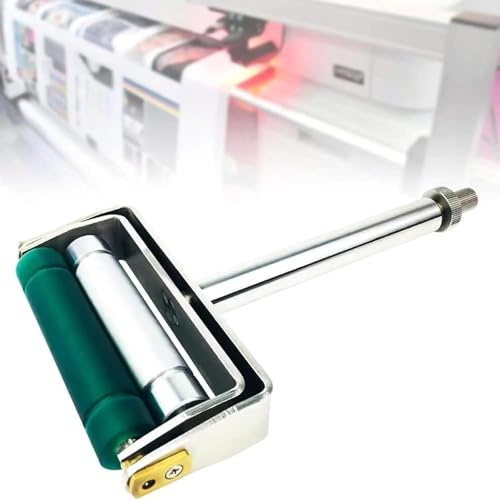 Hand Ink Proofer, Manual Color Wheel Applicator with Anilox and Rubber Roller, 70mm Width for Gravure Flexographic Inks and Coatings, 200 LPI
