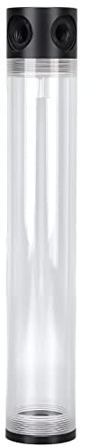 Water Cooling Reservoir, PC Water Cooling Tank, 300mm Cylindrical Acrylic Reservoir with G1/4in Thread, Low Noise Transparent Cooling Tank for Custom Liquid Cooling Loop