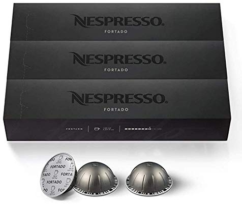Nuevo Original Nespresso Vertuo línea FORTADO Sabor Café 4 Mangas 40 Cápsulas