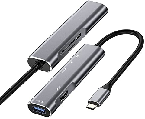 USB C to HDMI adapter for iPad Pro 2021/2020/iPad Air 4,USB C Hub with HDMI 4K,USB3.0,SD/TF Card Slot,USB C Power Delivery Charging,Work with MacBook,Nintendo Switch