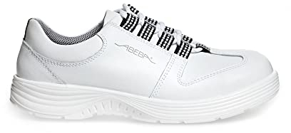 ABEBA 112962 711033 S2 Halbschuh, Rutschhemmende PU-Sohle, Weiß, 39 Größe