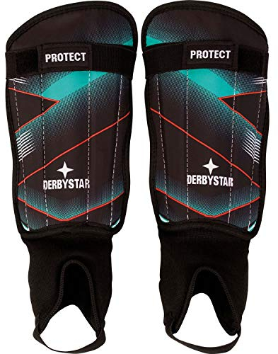 Derbystar Unisex Jugend Protect Schienbeinschoner, Tuerkis schwarz rot, XXS